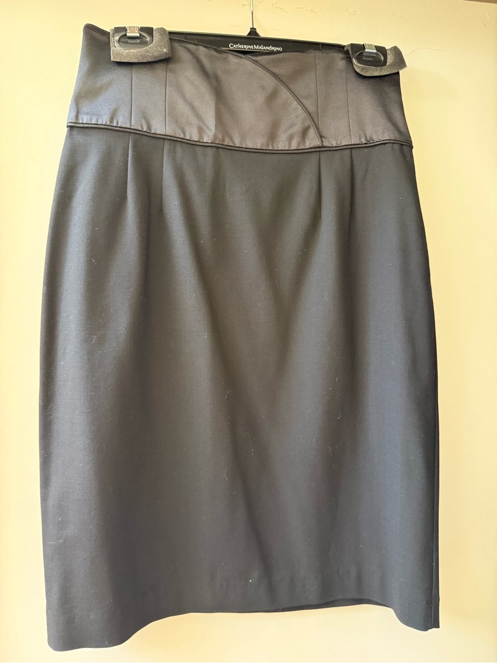 Catherine Malandrino Classic Black High-Waist Pencil Skirt-Size 10